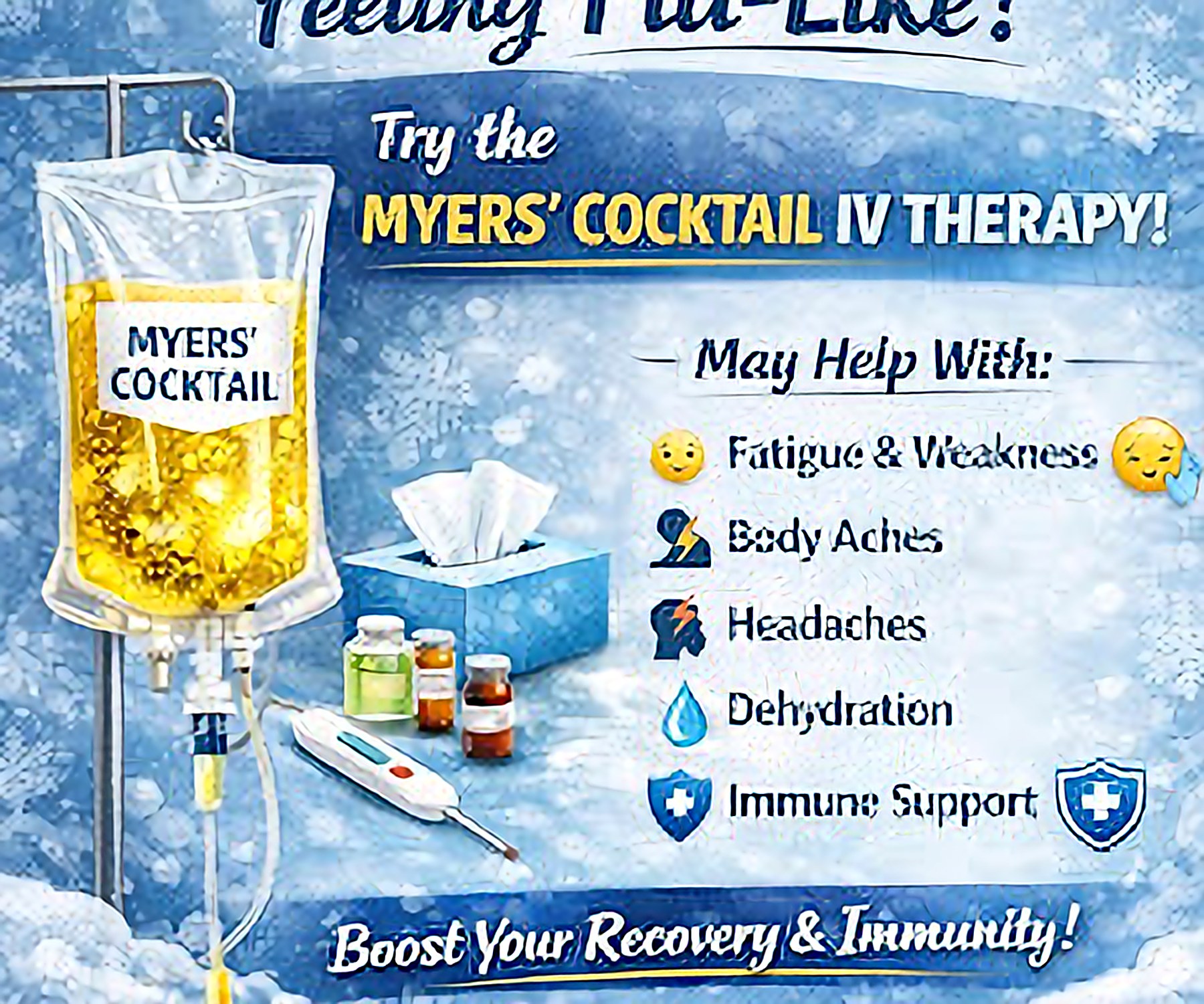 Client receiving IV therapy