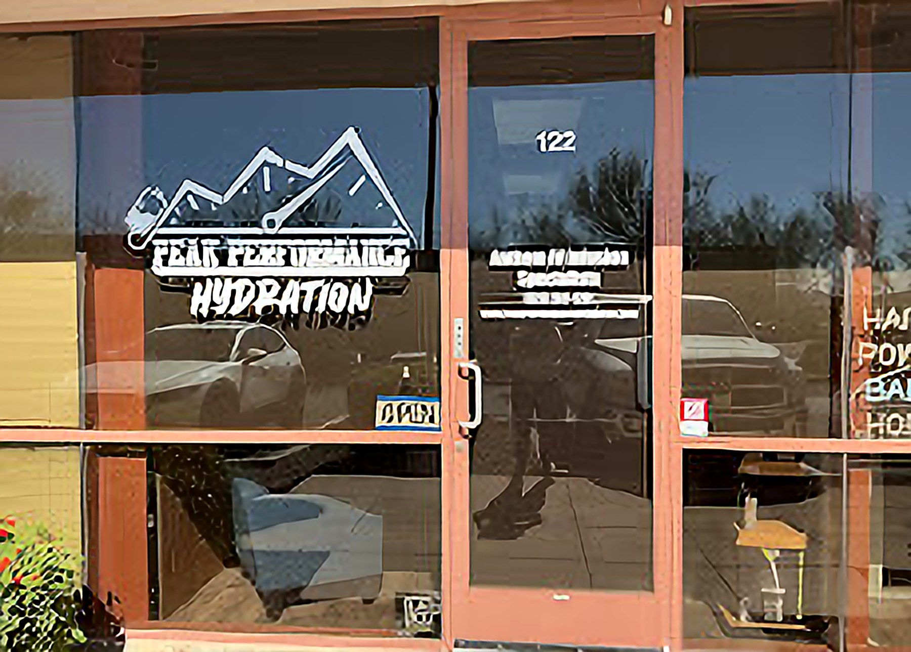The entrance to Peak Performance Hydration, Suite 122, in Anthem, Arizona